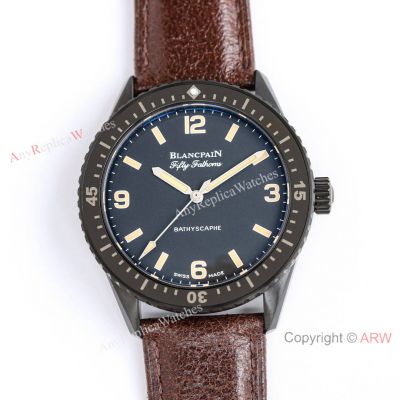 Swiss Clone Blancpain 50 Fathoms Bathyscaphe Hodinkee Limited Edition Watch 43.6mm Ceramic Bezel